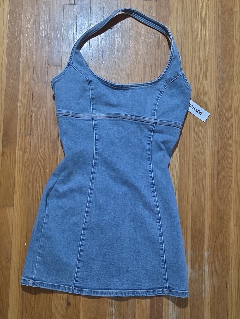 Garage Blue Denim Tank Mini Dress